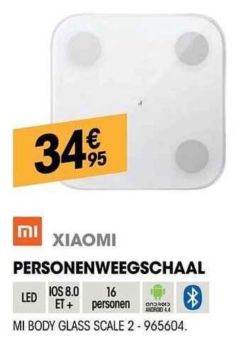 Electro Depot Xiaomi personenweegschaal mi body glass scale 2 aanbieding