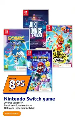Action Nintendo Switch game aanbieding