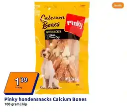 Action Pinky hondensnacks Calcium Bones aanbieding