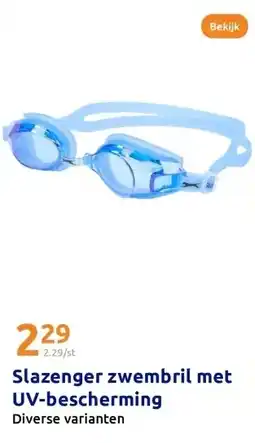 Action Slazenger zwembril met UV-bescherming aanbieding