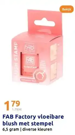 Action FAB Factory vloeibare blush met stempel aanbieding