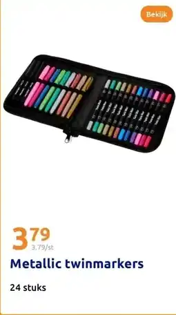 Action Metallic twinmarkers aanbieding
