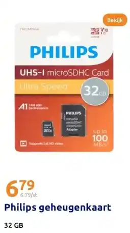 Action Philips geheugenkaart aanbieding
