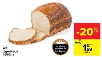 Carrefour Market Wit tijgerbrood aanbieding