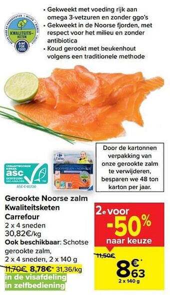 Carrefour Schotse gerookte zalm aanbieding