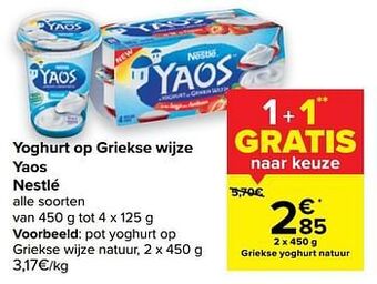 Carrefour Pot yoghurt op griekse wijze natuur aanbieding
