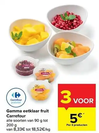 Carrefour Gamma eetklaar fruit carrefour aanbieding