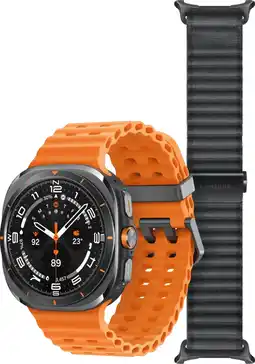Coolblue Samsung Galaxy Watch Ultra (2025) 4G Titanium Grijs 47mm + Ultra Trail Horlogeband Grijs aanbieding