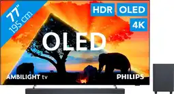 Coolblue Philips 77OLED759 - Ambilight (2024) + JBL Bar 800 Noir aanbieding
