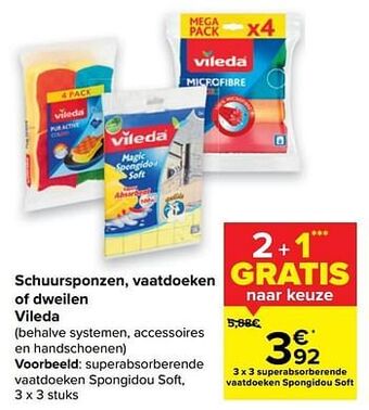 Carrefour Market Superabsorberende vaatdoeken spongidou soft aanbieding