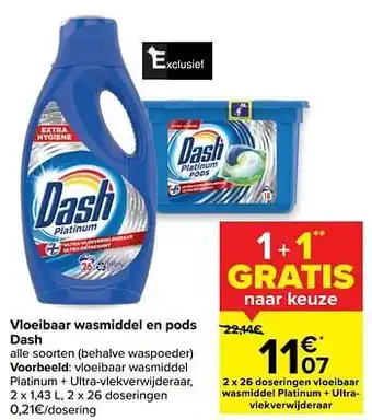 Carrefour Market Vloeibaar wasmiddel platinum + ultra-vlekverwijderaar aanbieding