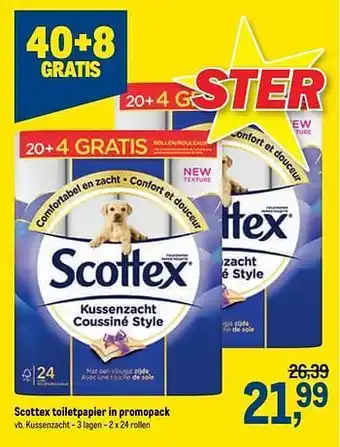 Makro Scottex toiletpapier kussenzacht aanbieding