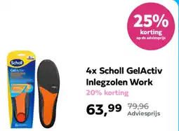 Plein.nl Scholl GelActiv Inlegzolen Work aanbieding