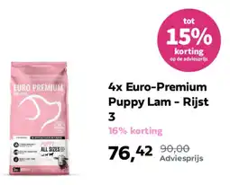 Plein.nl Euro-Premium Puppy Lam Rijst aanbieding