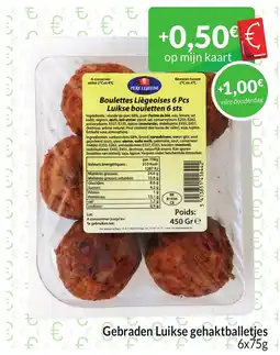 Intermarché Gebraden Luikse gehaktballetjes aanbieding
