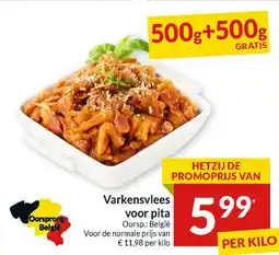 Intermarché Varkensvlees voor pita aanbieding