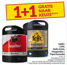 Intermarché Jupiler, Leffe, Stella Artois, Hoegaarden of Tripel Karmeliet aanbieding