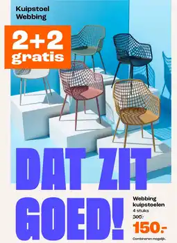 Kwantum Webbing kuipstoelen aanbieding