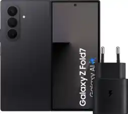 Coolblue Samsung Galaxy Z Fold 7 512GB Zwart 5G + Samsung Oplader 25 Watt Zwart aanbieding