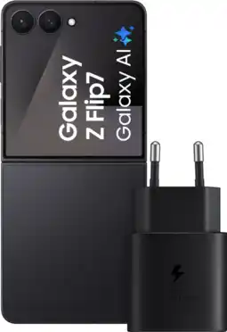Coolblue Samsung Galaxy Z Flip 7 512GB Zwart 5G + Samsung Oplader 25 Watt Zwart aanbieding