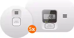 Coolblue ELRO Blue Line CBFS25 Rookmelder 5-pack + Koolmonoxidemelder aanbieding
