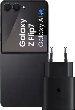Coolblue Samsung Galaxy Z Flip 7 512Â Go Noir 5G + Samsung Chargeur 25Â Watts Noir aanbieding