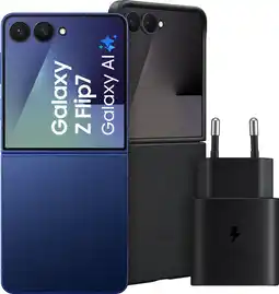 Coolblue Samsung Galaxy Z Flip 7 512Â Go Bleu 5G + Pack d'Accessoires aanbieding