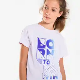 Decathlon Ademend hardloopshirt voor meisjes Dry+ 500 pastel lila aanbieding