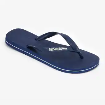 Decathlon Teenslippers voor heren Logo net marineblauw aanbieding