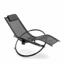 Decathlon CIrkelvormige en inklapbare lig- en schommelstoel InnovaGoods Zwart aanbieding