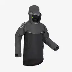 Decathlon Lange herensmock voor zeilen Offshore Pro Series carbongrijs aanbieding