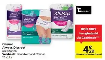 Carrefour Maandverband normal aanbieding