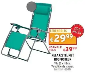 Trafic Relaxzetel met hoofdsteun aanbieding