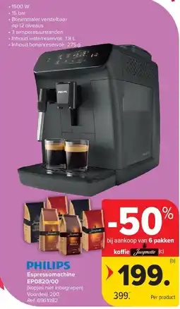 Carrefour Espressomachine EP0820/00 aanbieding