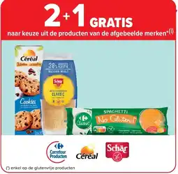 Carrefour naar keuze uit de producten van de afgebeelde merken* (l) aanbieding