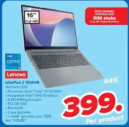 Carrefour IdeaPad 3 16IAH8 aanbieding