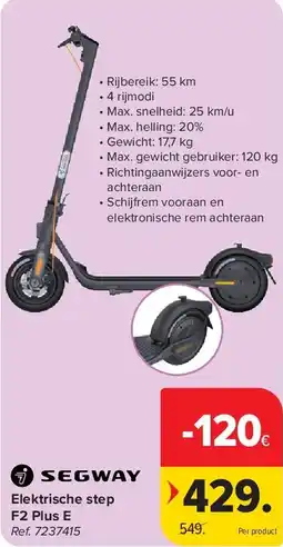 Carrefour Elektrische step F2 Plus E aanbieding