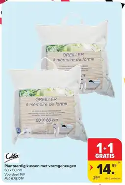 Carrefour Plantaardig kussen met vormgeheugen aanbieding