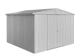 Brico Biohort tuinhuis Europa 7 zilver 300x316cm aanbieding