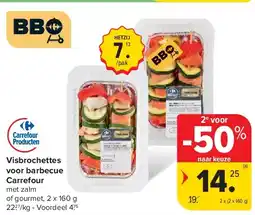 Carrefour Visbrochettes voor barbecue Carrefour aanbieding
