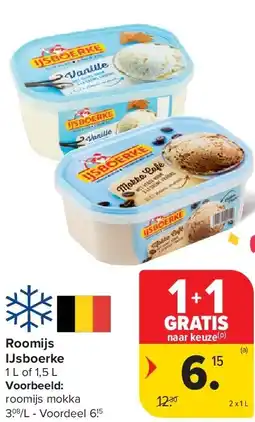 Carrefour Roomijs IJsboerke aanbieding