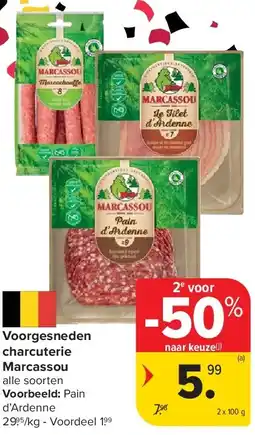Carrefour Voorgesneden charcuterie Marcassou aanbieding