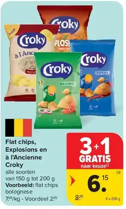 Carrefour Flat chips, Explosions en à l’Ancienne Croky aanbieding