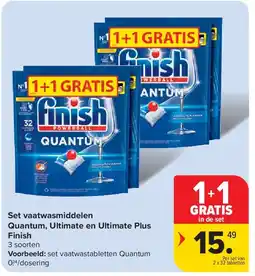 Carrefour Set vaatwasmiddelen Quantum, Ultimate en Ultimate Plus Finish aanbieding