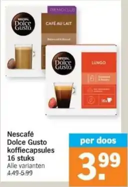 Albert Heijn Nescafé Dolce Gusto koffiecapsules aanbieding