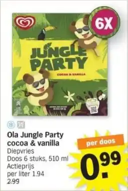 Albert Heijn Ola Jungle Party cocoa & vanilla aanbieding