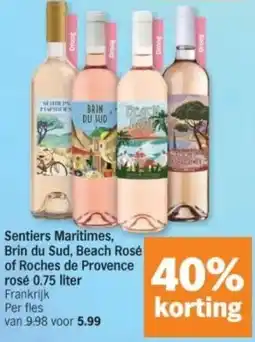 Albert Heijn Sentiers Maritimes, Brin du Sud, Beach Rosé of Roches de Provence rosé aanbieding