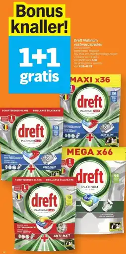 Albert Heijn Dreft Platinum vaatwascapsules aanbieding