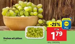 Lidl Druiven wit pitloos aanbieding