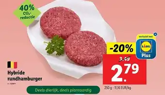 Lidl Hybride rundhamburger aanbieding